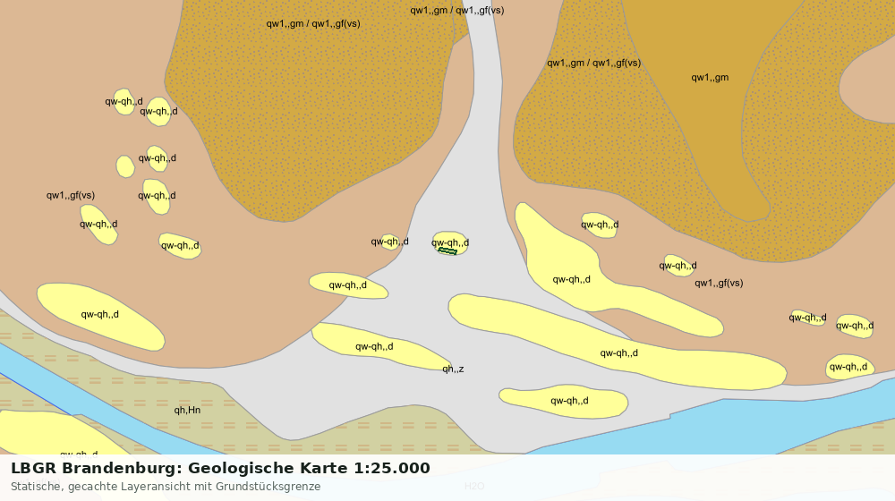 Statische Kartenansicht: LBGR Brandenburg: Geologische Karte 1:25.000