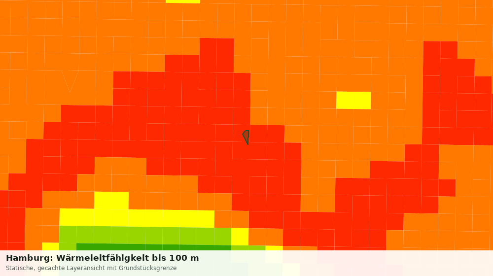Statische Kartenansicht: Hamburg: Wärmeleitfähigkeit bis 100 m