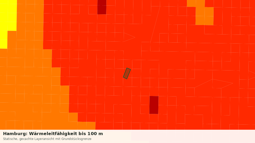 Statische Kartenansicht: Hamburg: Wärmeleitfähigkeit bis 100 m