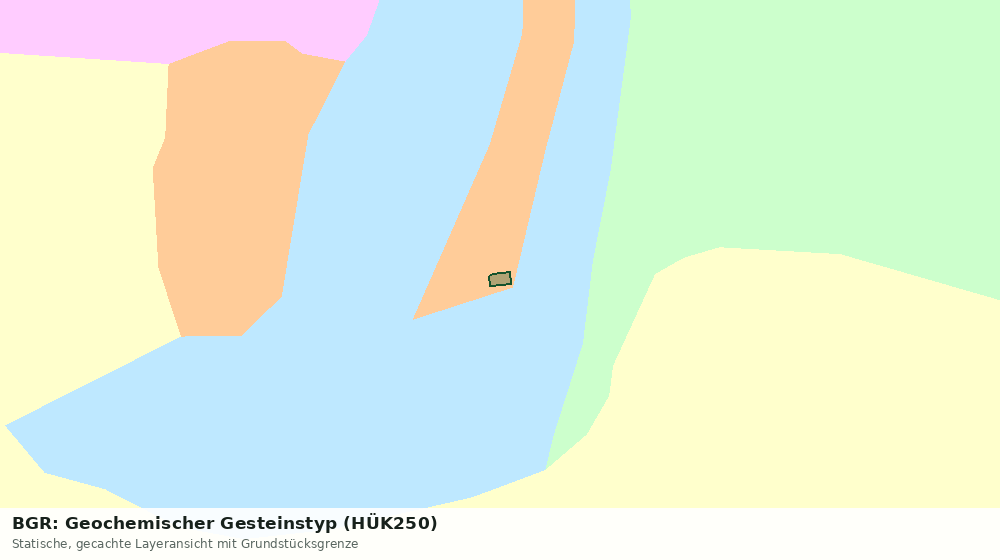 Statische Kartenansicht: BGR: Geochemischer Gesteinstyp (HÜK250)
