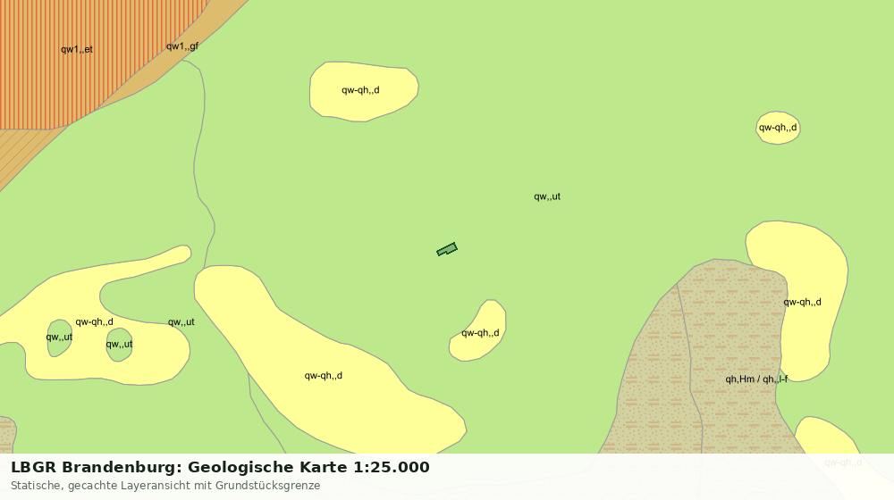 Statische Kartenansicht: LBGR Brandenburg: Geologische Karte 1:25.000