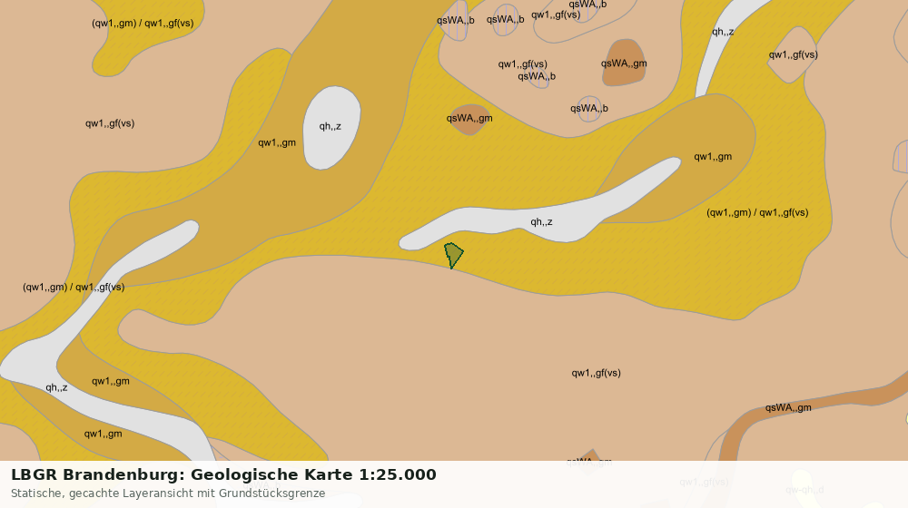 Statische Kartenansicht: LBGR Brandenburg: Geologische Karte 1:25.000