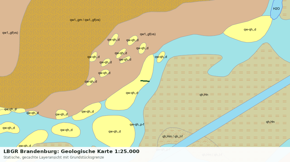 Statische Kartenansicht: LBGR Brandenburg: Geologische Karte 1:25.000