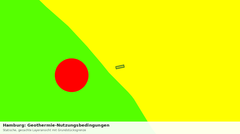 Statische Kartenansicht: Hamburg: Geothermie-Nutzungsbedingungen