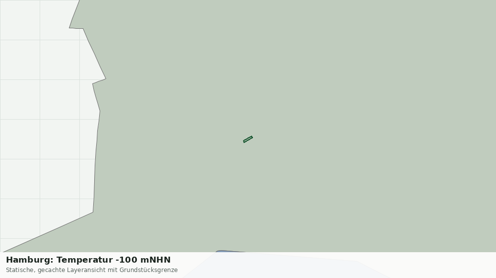 Statische Kartenansicht: Hamburg: Temperatur -100 mNHN
