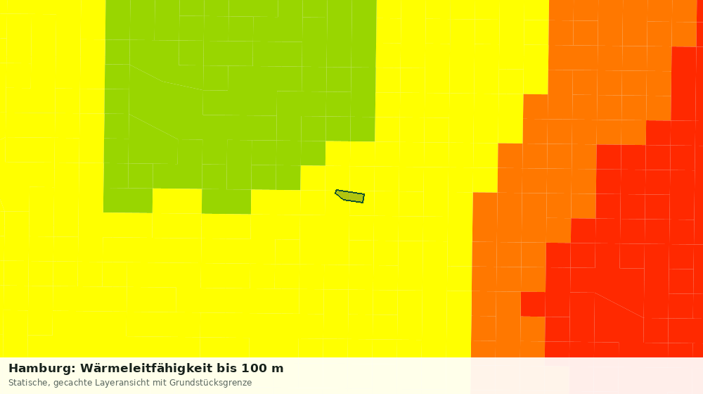 Statische Kartenansicht: Hamburg: Wärmeleitfähigkeit bis 100 m