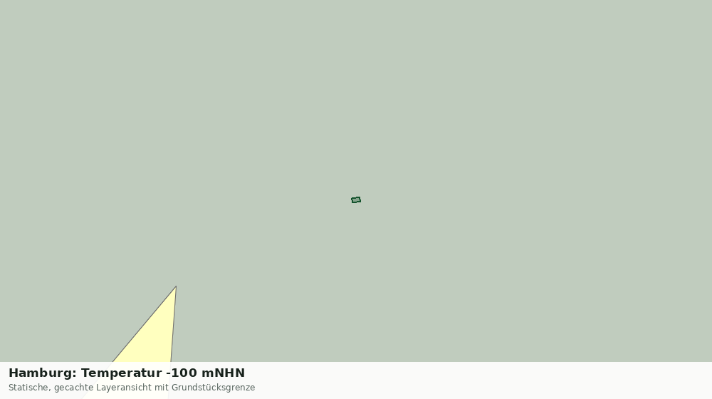 Statische Kartenansicht: Hamburg: Temperatur -100 mNHN