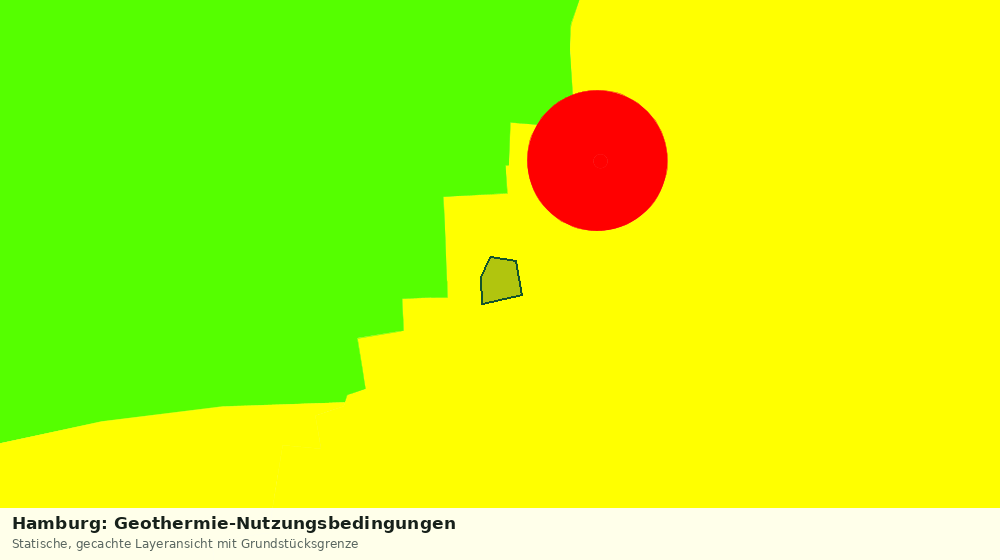 Statische Kartenansicht: Hamburg: Geothermie-Nutzungsbedingungen