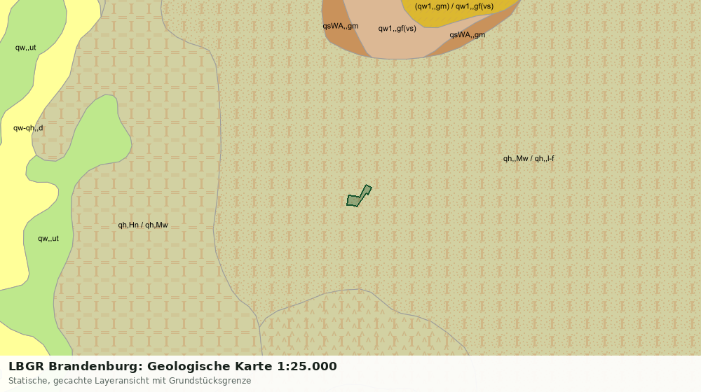 Statische Kartenansicht: LBGR Brandenburg: Geologische Karte 1:25.000