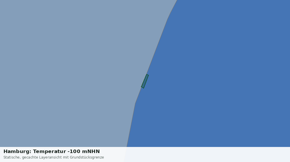 Statische Kartenansicht: Hamburg: Temperatur -100 mNHN