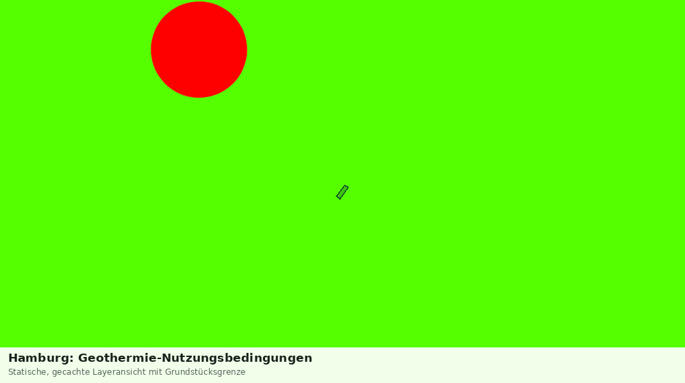 Statische Kartenansicht: Hamburg: Geothermie-Nutzungsbedingungen