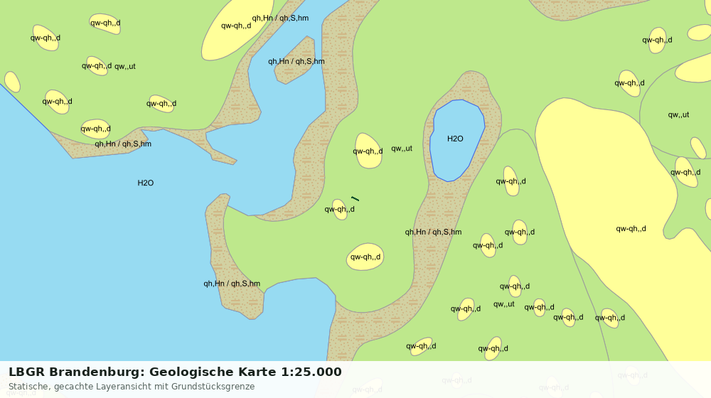 Statische Kartenansicht: LBGR Brandenburg: Geologische Karte 1:25.000