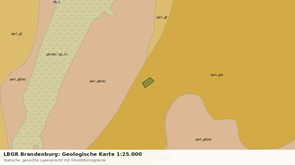 Statische Kartenansicht: LBGR Brandenburg: Geologische Karte 1:25.000