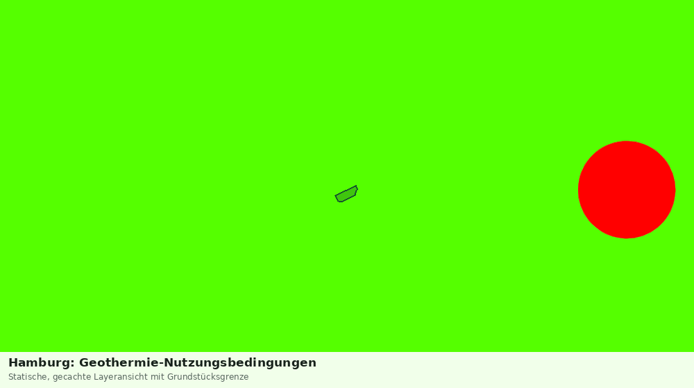 Statische Kartenansicht: Hamburg: Geothermie-Nutzungsbedingungen