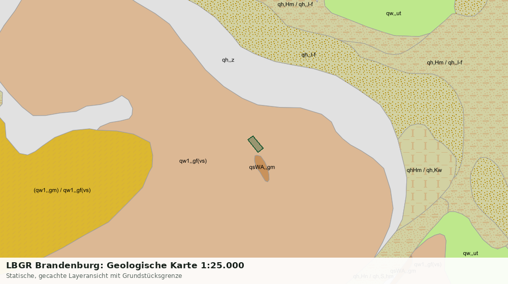 Statische Kartenansicht: LBGR Brandenburg: Geologische Karte 1:25.000