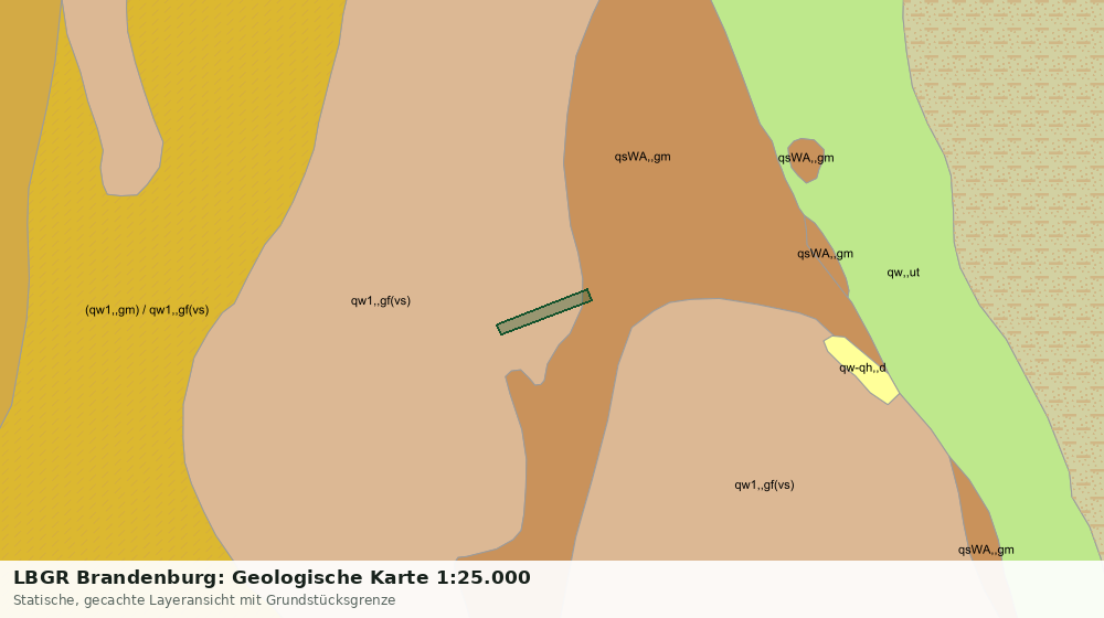 Statische Kartenansicht: LBGR Brandenburg: Geologische Karte 1:25.000