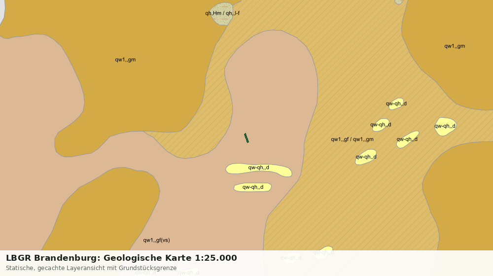 Statische Kartenansicht: LBGR Brandenburg: Geologische Karte 1:25.000