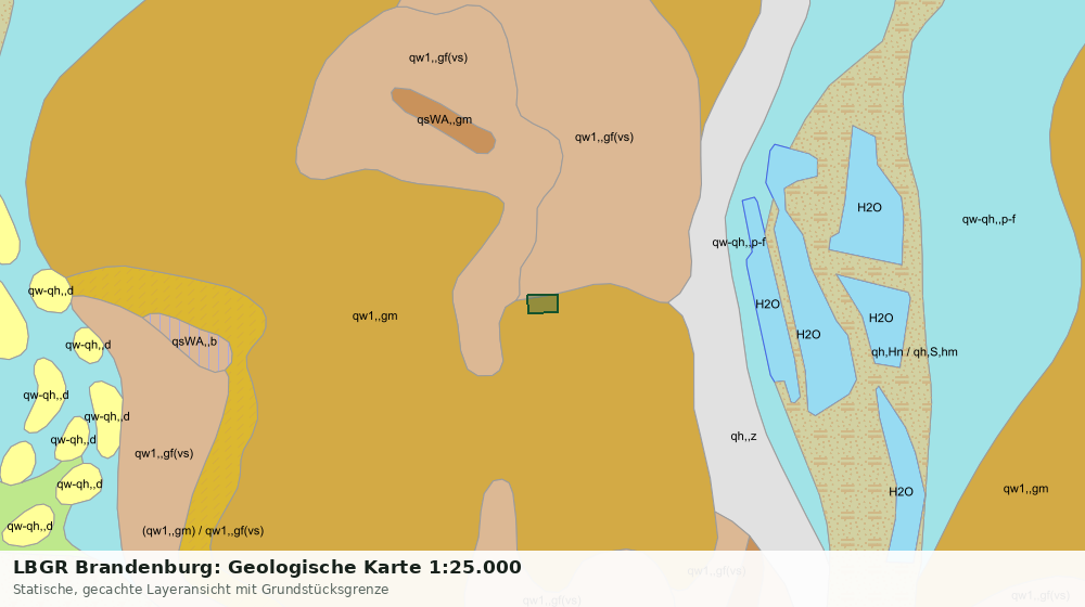 Statische Kartenansicht: LBGR Brandenburg: Geologische Karte 1:25.000