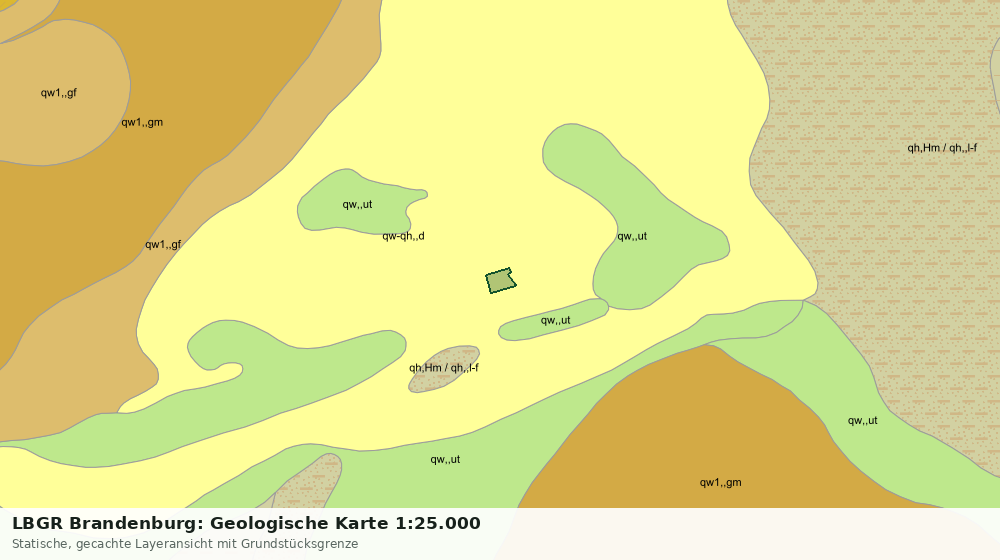 Statische Kartenansicht: LBGR Brandenburg: Geologische Karte 1:25.000