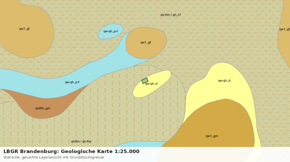 Statische Kartenansicht: LBGR Brandenburg: Geologische Karte 1:25.000