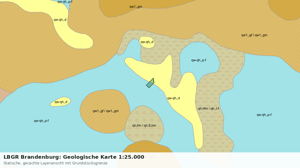 Statische Kartenansicht: LBGR Brandenburg: Geologische Karte 1:25.000