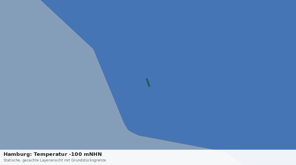 Statische Kartenansicht: Hamburg: Temperatur -100 mNHN