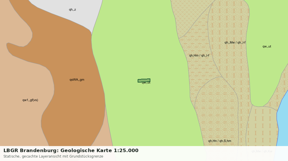 Statische Kartenansicht: LBGR Brandenburg: Geologische Karte 1:25.000
