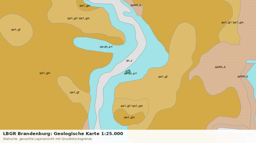 Statische Kartenansicht: LBGR Brandenburg: Geologische Karte 1:25.000