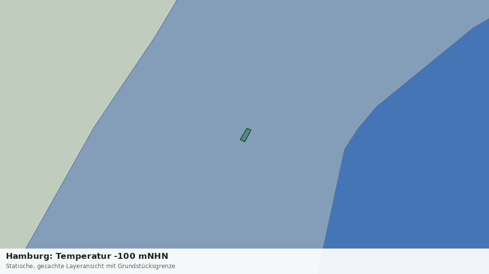 Statische Kartenansicht: Hamburg: Temperatur -100 mNHN