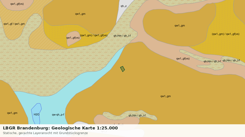Statische Kartenansicht: LBGR Brandenburg: Geologische Karte 1:25.000