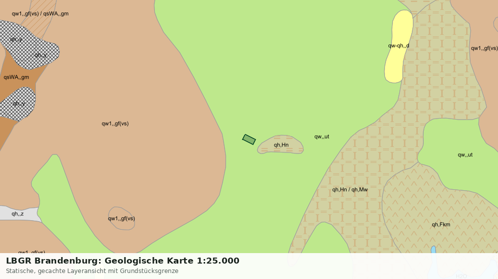 Statische Kartenansicht: LBGR Brandenburg: Geologische Karte 1:25.000