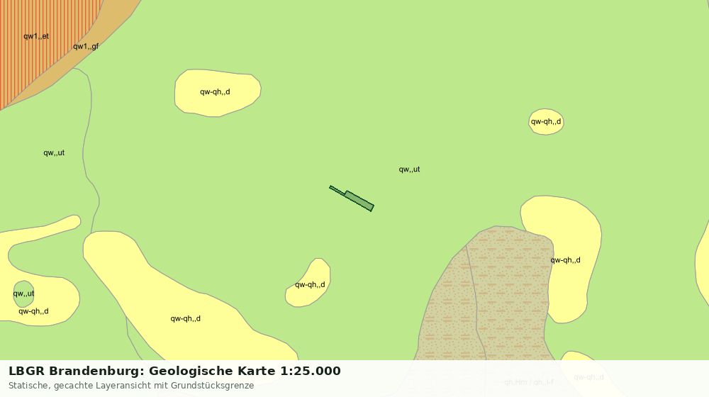 Statische Kartenansicht: LBGR Brandenburg: Geologische Karte 1:25.000