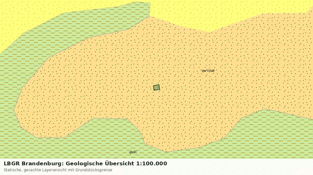 Statische Kartenansicht: LBGR Brandenburg: Geologische Übersicht 1:100.000