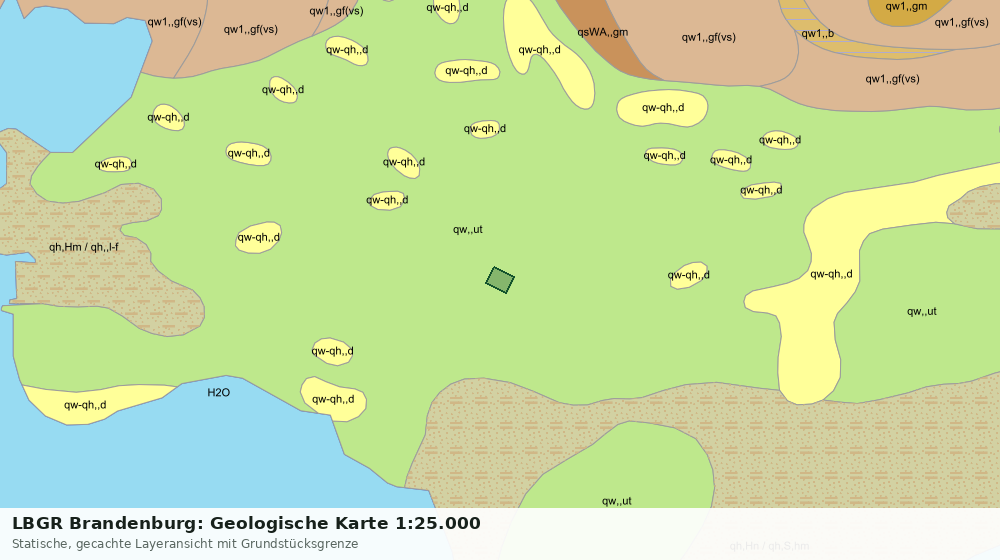 Statische Kartenansicht: LBGR Brandenburg: Geologische Karte 1:25.000