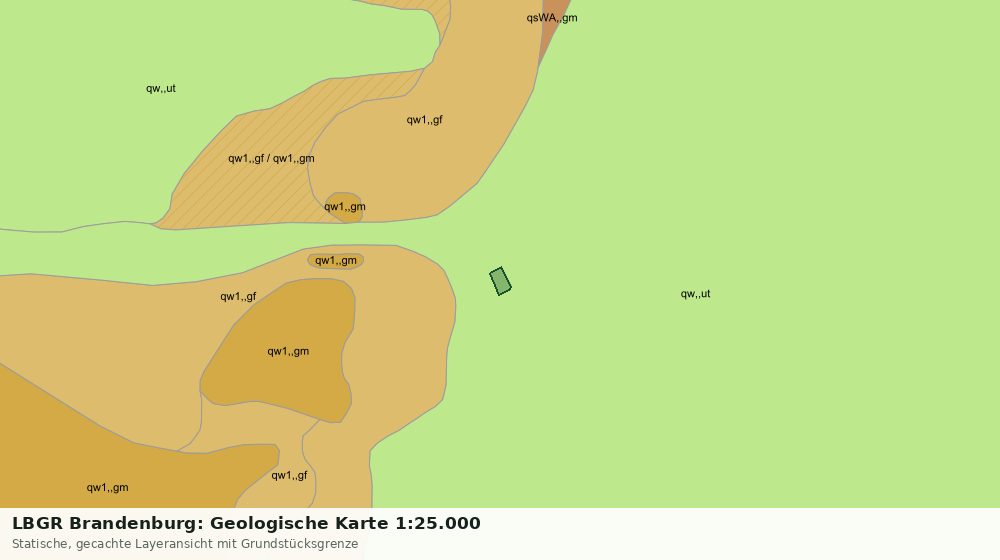 Statische Kartenansicht: LBGR Brandenburg: Geologische Karte 1:25.000
