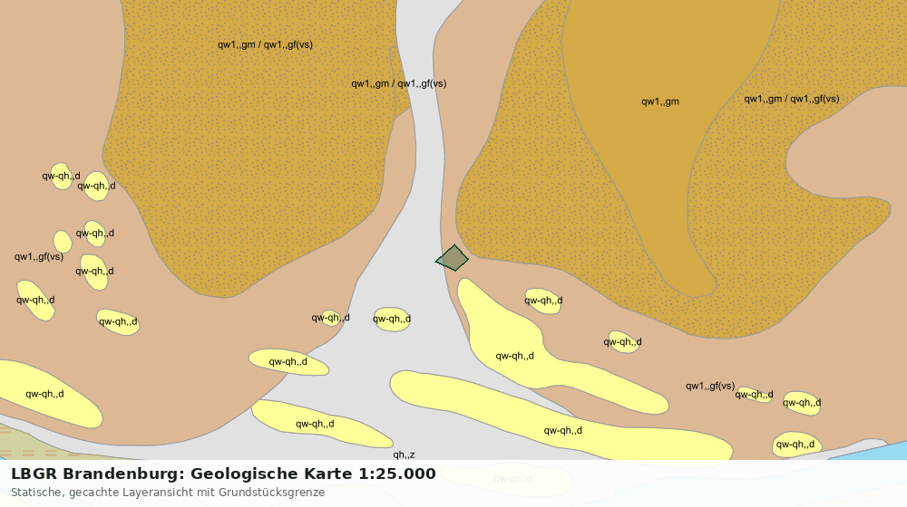 Statische Kartenansicht: LBGR Brandenburg: Geologische Karte 1:25.000