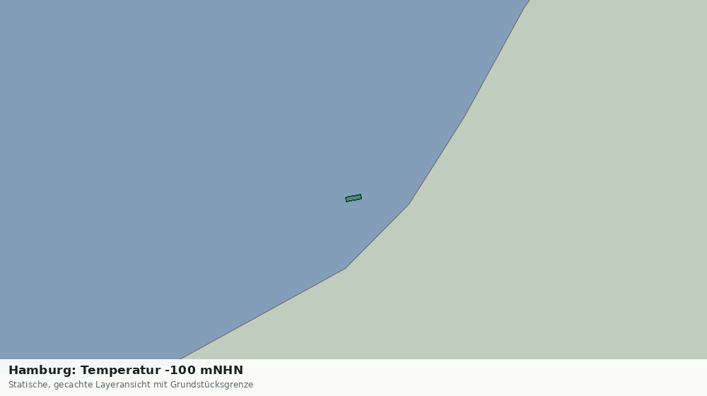 Statische Kartenansicht: Hamburg: Temperatur -100 mNHN