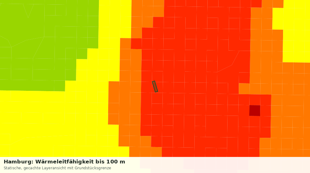 Statische Kartenansicht: Hamburg: Wärmeleitfähigkeit bis 100 m