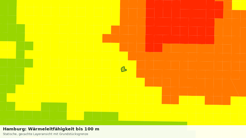 Statische Kartenansicht: Hamburg: Wärmeleitfähigkeit bis 100 m