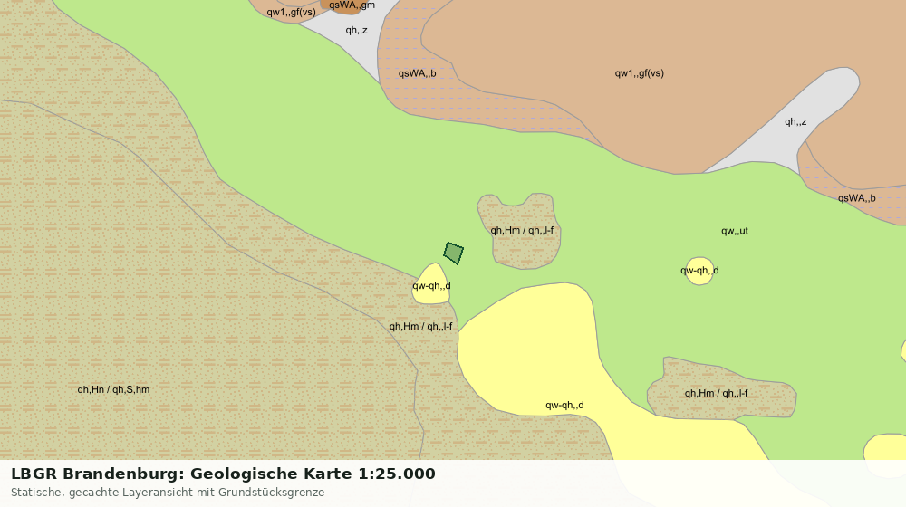 Statische Kartenansicht: LBGR Brandenburg: Geologische Karte 1:25.000