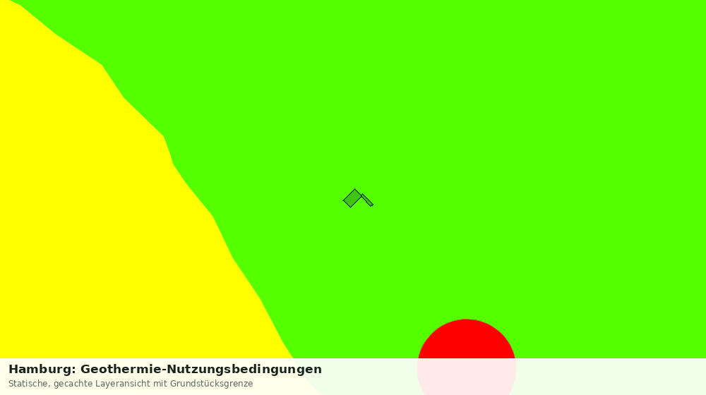 Statische Kartenansicht: Hamburg: Geothermie-Nutzungsbedingungen