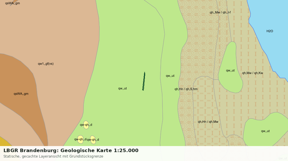 Statische Kartenansicht: LBGR Brandenburg: Geologische Karte 1:25.000