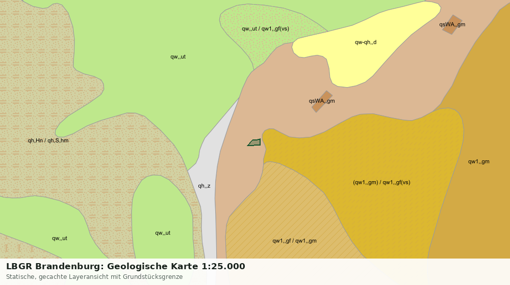 Statische Kartenansicht: LBGR Brandenburg: Geologische Karte 1:25.000