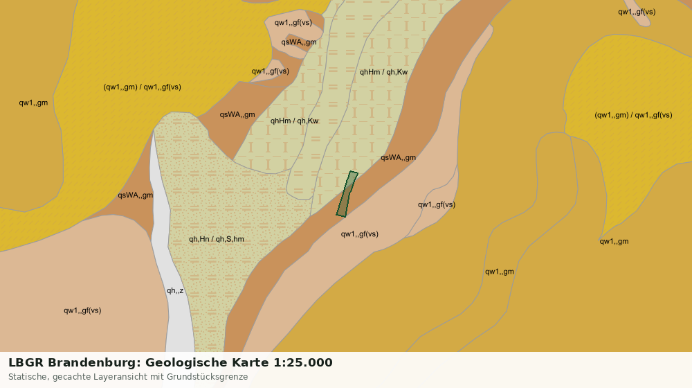 Statische Kartenansicht: LBGR Brandenburg: Geologische Karte 1:25.000