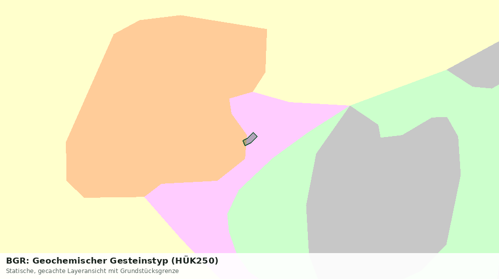 Statische Kartenansicht: BGR: Geochemischer Gesteinstyp (HÜK250)