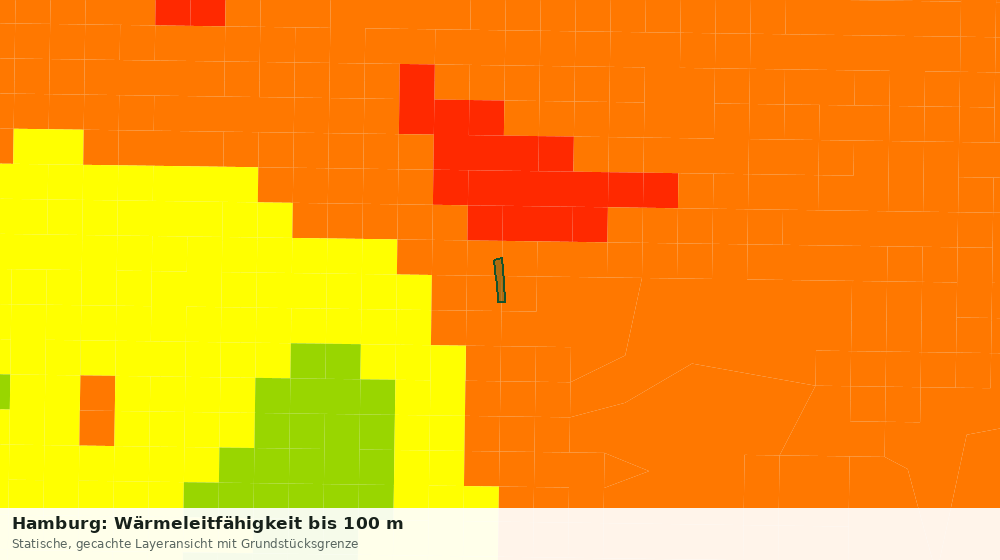 Statische Kartenansicht: Hamburg: Wärmeleitfähigkeit bis 100 m