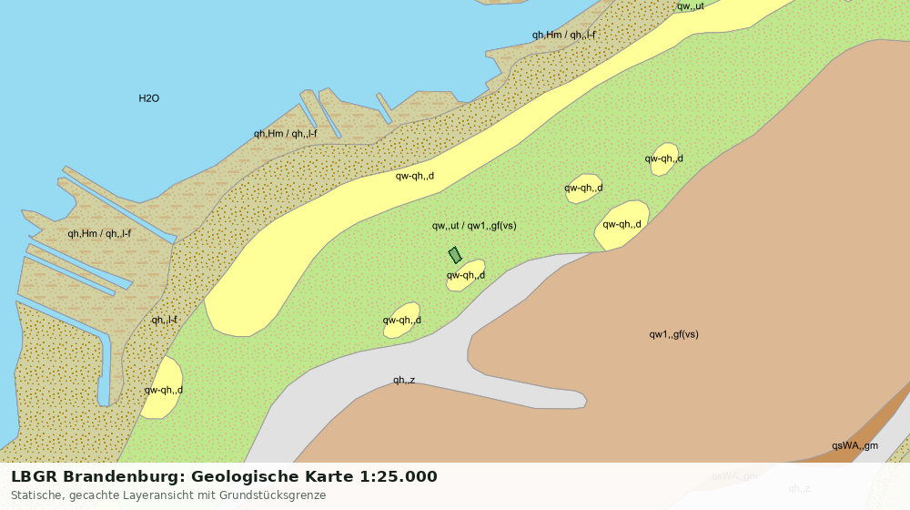 Statische Kartenansicht: LBGR Brandenburg: Geologische Karte 1:25.000
