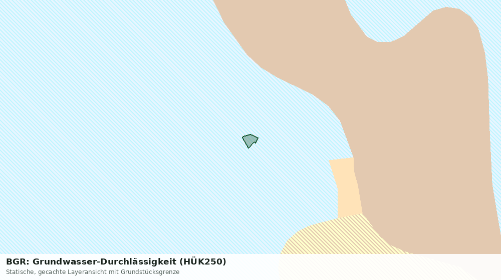 Statische Kartenansicht: BGR: Grundwasser-Durchlässigkeit (HÜK250)