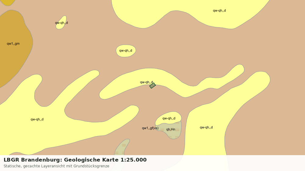 Statische Kartenansicht: LBGR Brandenburg: Geologische Karte 1:25.000