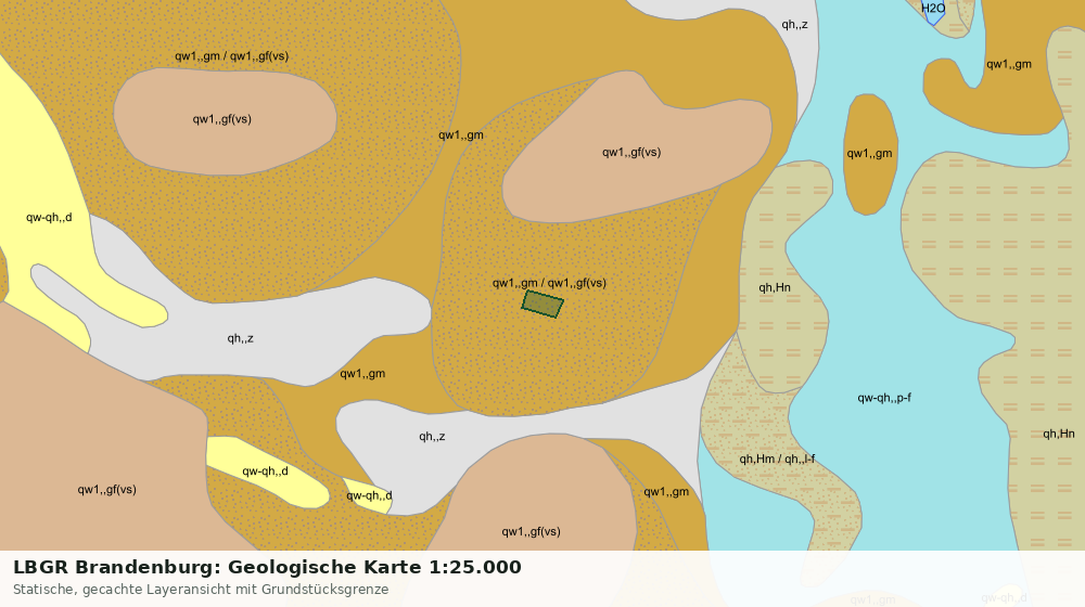 Statische Kartenansicht: LBGR Brandenburg: Geologische Karte 1:25.000